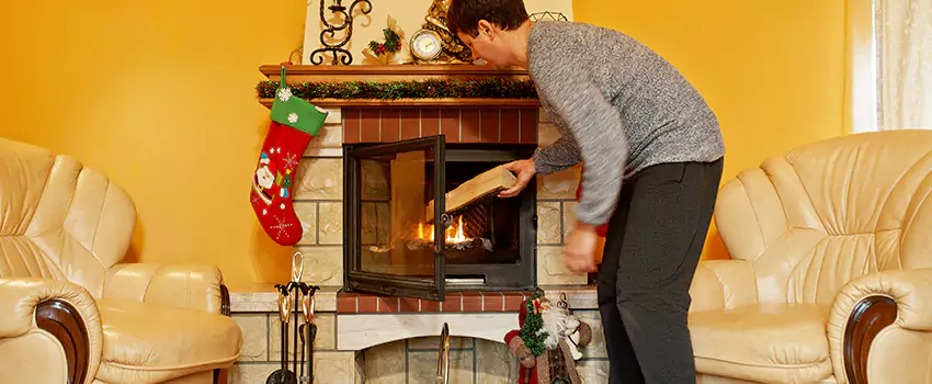 Rusted Metal Fireplace Restoration in Garden City, Kansas